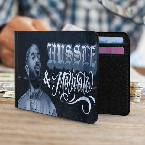 Image of Hussle Motivator Men's wallet - fleshirose