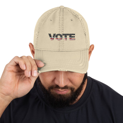 Image of Distressed Dad Hat - fleshirose